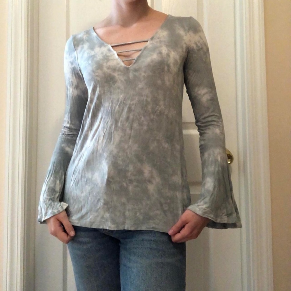 Teal Tie-Dye Shirt - Size XS from American Eagle